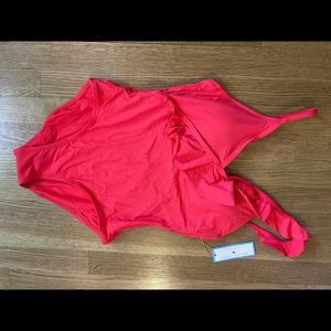 Coral one piece swimsuit NEVER WORN